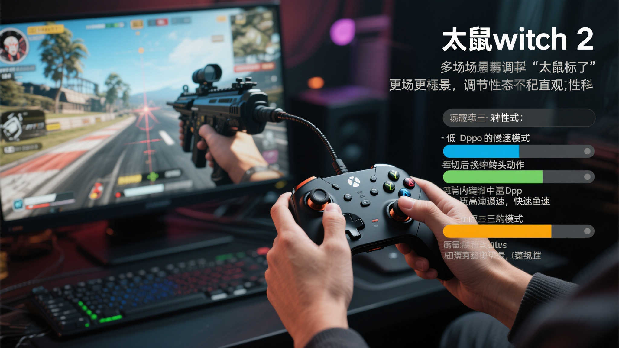 Switch 2手柄鼠标:DPI可调,三种速度模式,极致鼠标体验! 为了让大家更直观地理解这三种配速模式的实